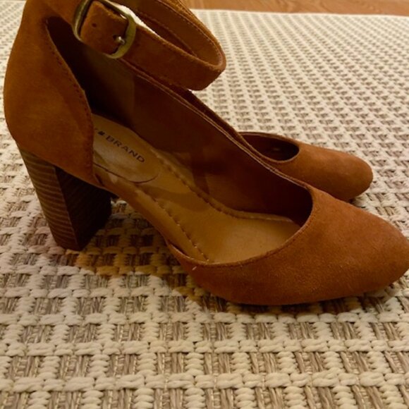 Lucky Brand Kalicia Womens Adjustable Suede Pumps Heels Size 7M - Picture 5 of 6